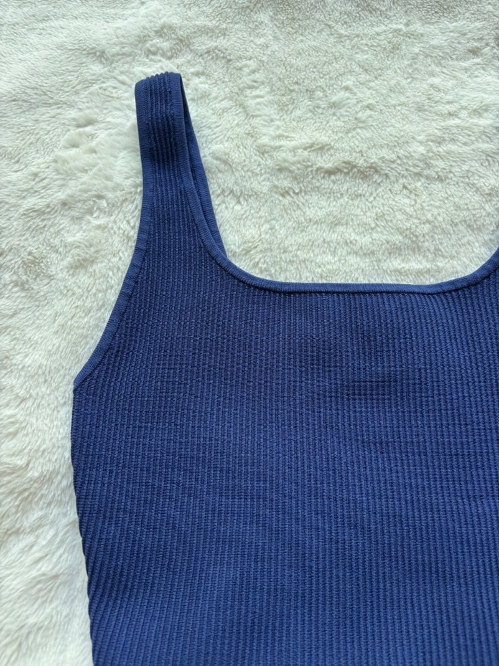 Babaton Navy Ribbed Square-Neck Tank - Picture 3 of 12